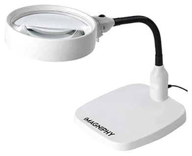 Lupa LED de mesa de 8X con lente de 5.5" iMagniphy